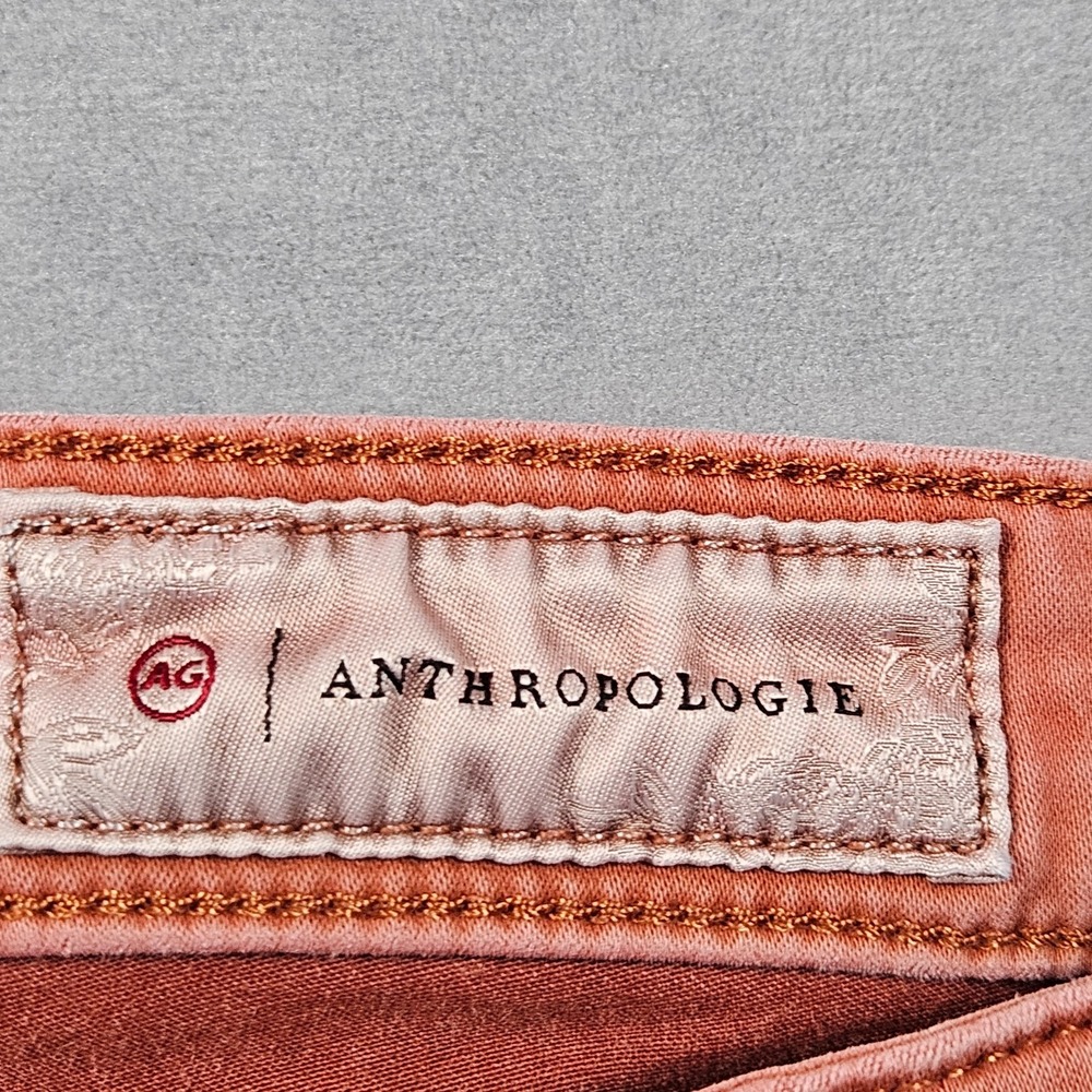 AG x Anthropologie Jeans Womens 30R Pink The High Rise Abbey Ankle Super Skinny - Picture 4 of 12